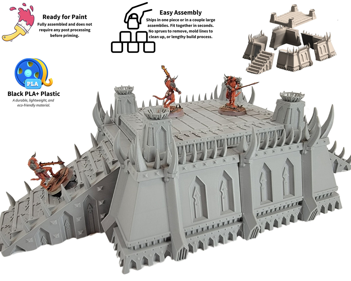 Immortal Arena Terrain: 7-Part Wargaming Scenery, Crimson Anomaly Series