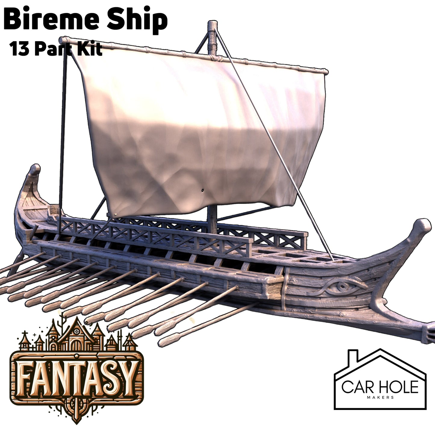 Viking Longship: Medieval Bireme for 28-32mm Tabletop Games