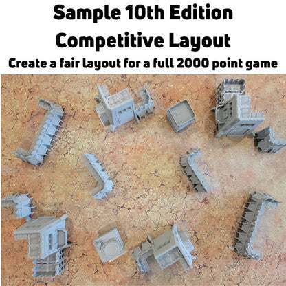 Trench Battlefield Terrain Set: Modular Wargaming Scenery