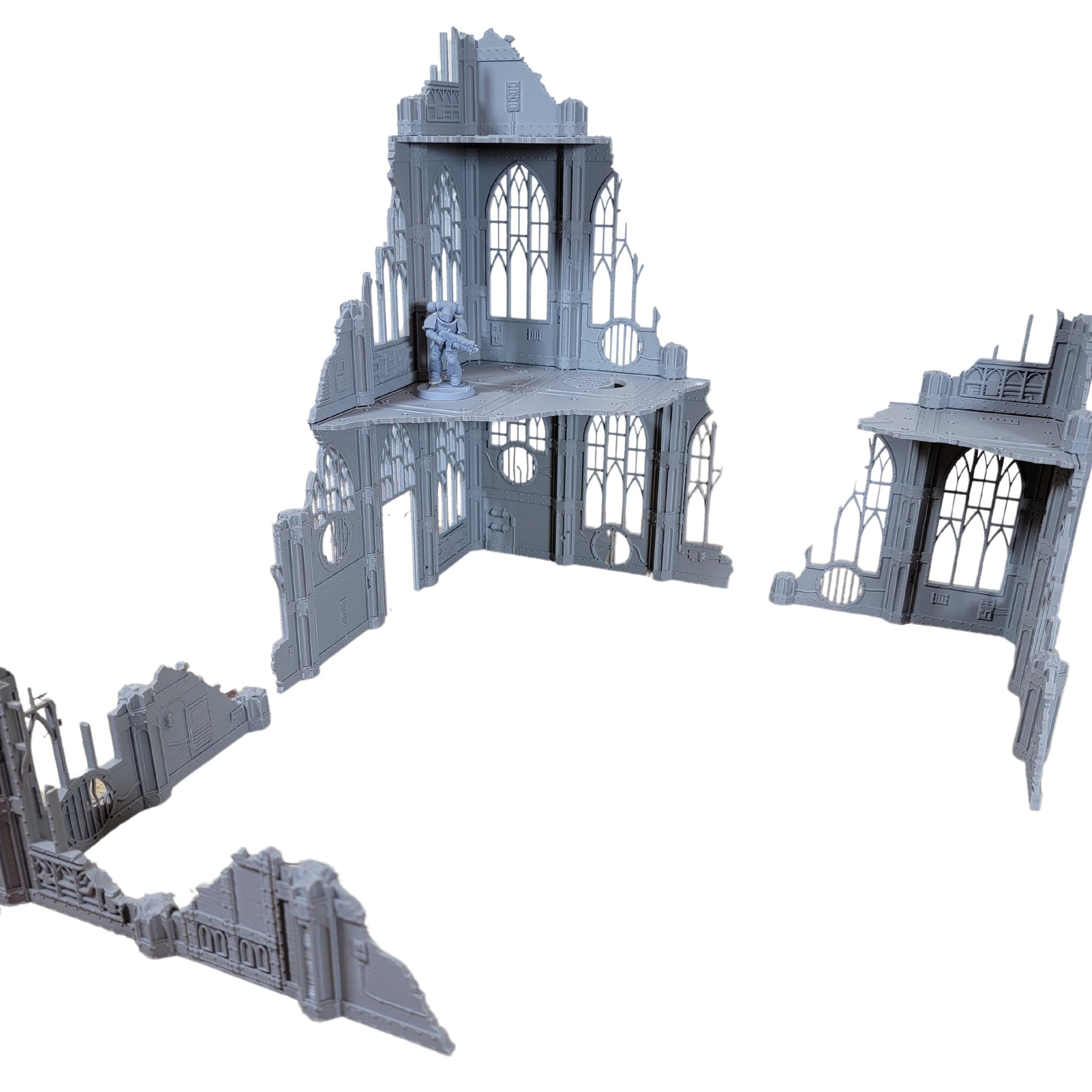 Imperial Library Ruins: Sci-Fi Wargaming Terrain - 28mm Scale