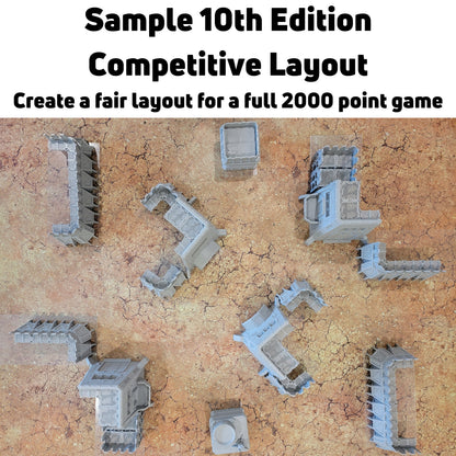 Trench Battlefield Terrain Set: Modular Wargaming Scenery