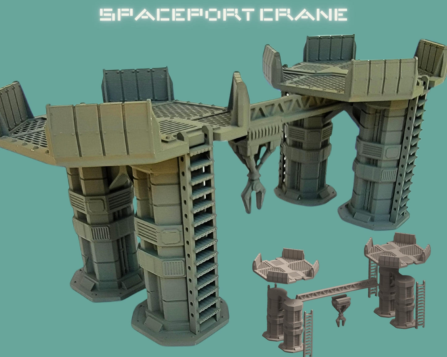 Damoclese Spaceport: Sci-Fi Wargame Terrain Set for 28mm Miniatures