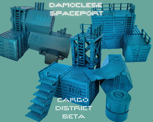 Damoclese Spaceport: Sci-Fi Wargame Terrain Set for 28mm Tabletop