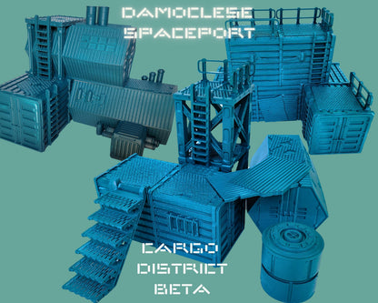 Damoclese Spaceport: Sci-Fi Wargame Terrain Set for 28mm Miniatures
