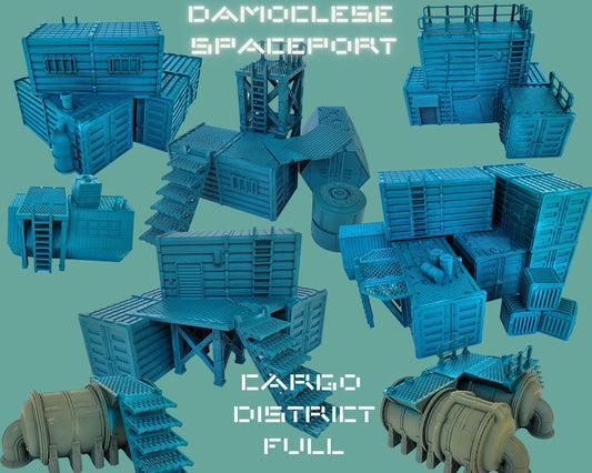 Damoclese Spaceport: Sci-Fi Wargame Terrain Set for 28mm Miniatures