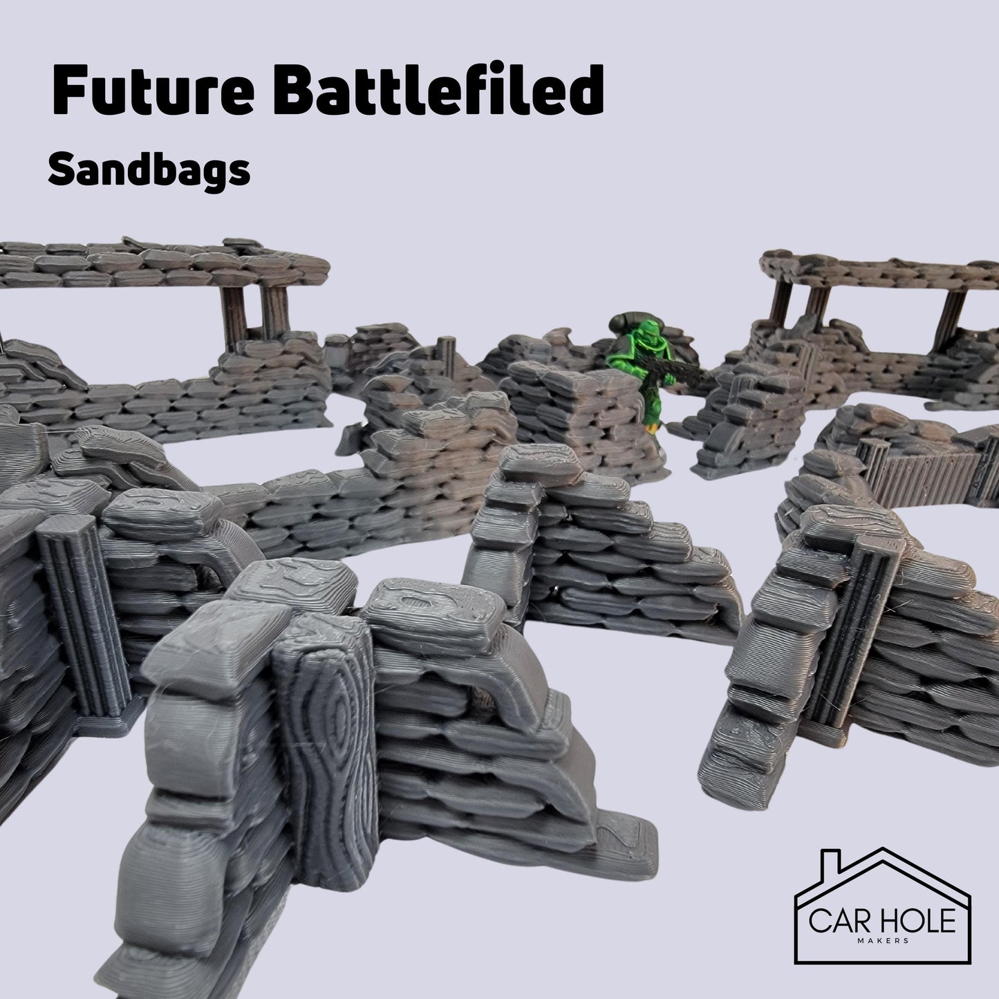 Sandbag Fortifications Terrain: for Tabletop Wargames (28mm-32mm)