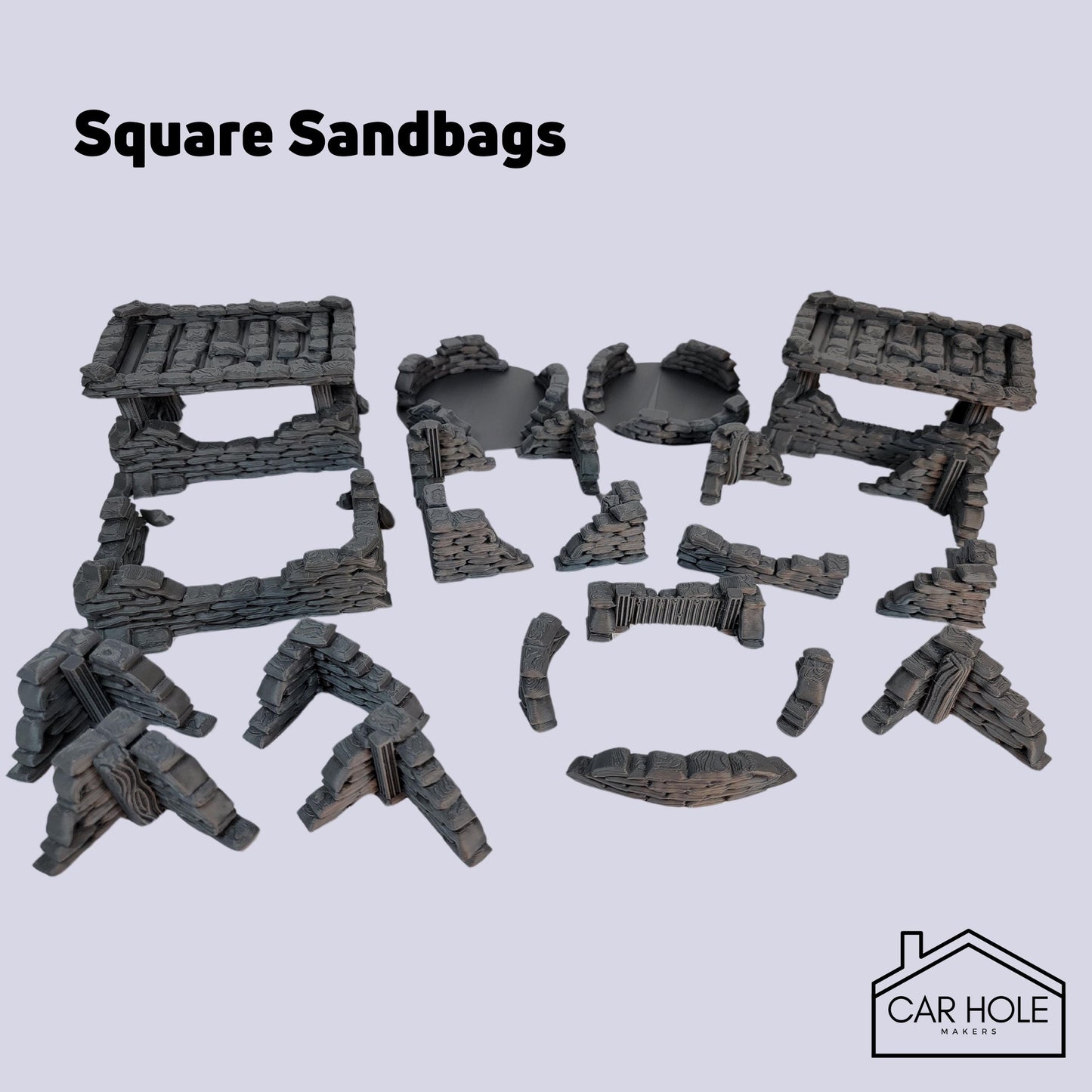 Sandbag Fortifications Terrain: for Tabletop Wargames (28mm-32mm)