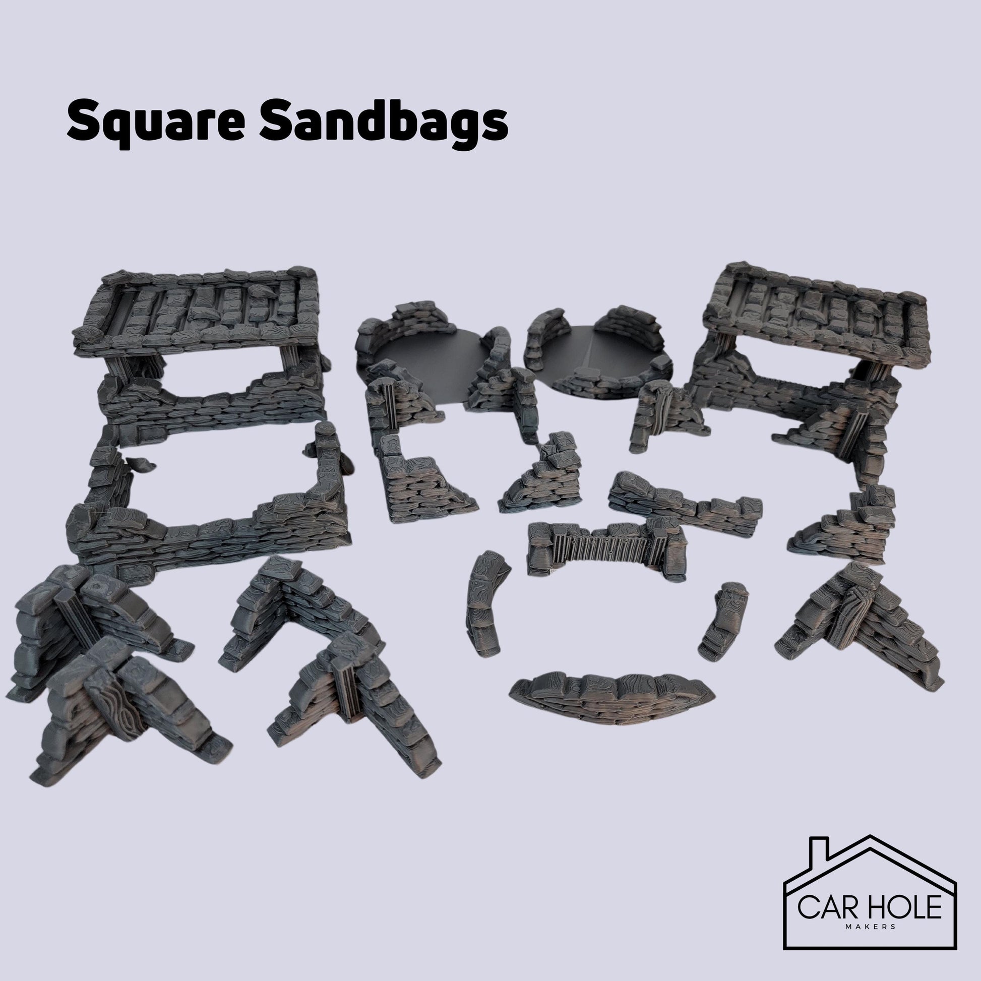 Sandbag Fortifications Terrain: for Tabletop Wargames (28mm-32mm)