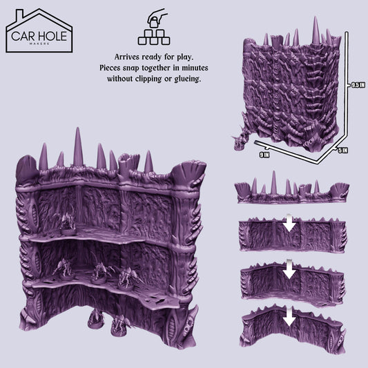 3D Printed Sci-Fi Wargaming Terrain – Alien Bio-Organic Medium Set