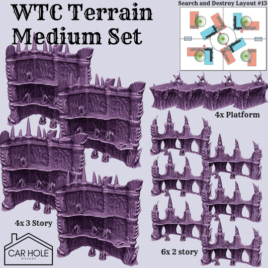 3D Printed Sci-Fi Wargaming Terrain – Alien Bio-Organic Medium Set