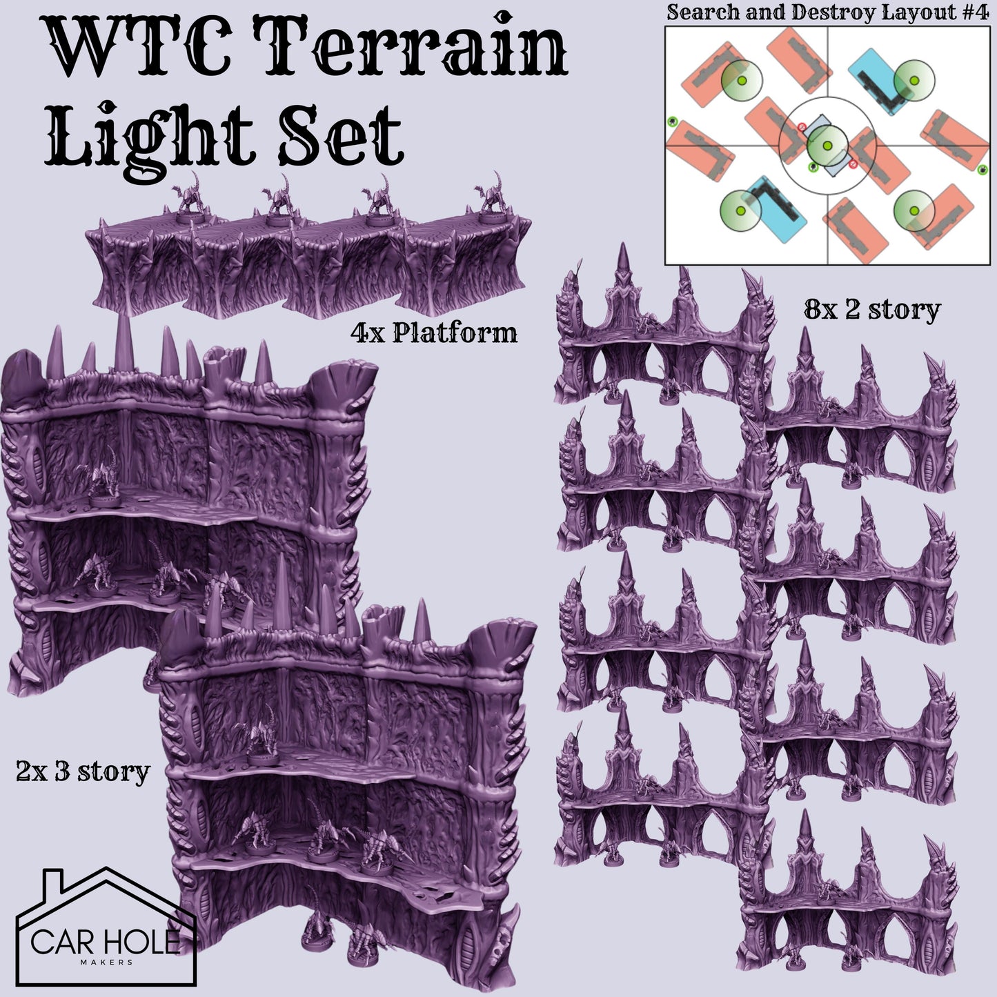 3D Printed Sci-Fi Wargaming Terrain – Alien Bio-Organic Medium Set