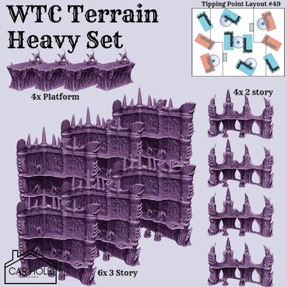 3D Printed Sci-Fi Wargaming Terrain – Alien Bio-Organic Medium Set