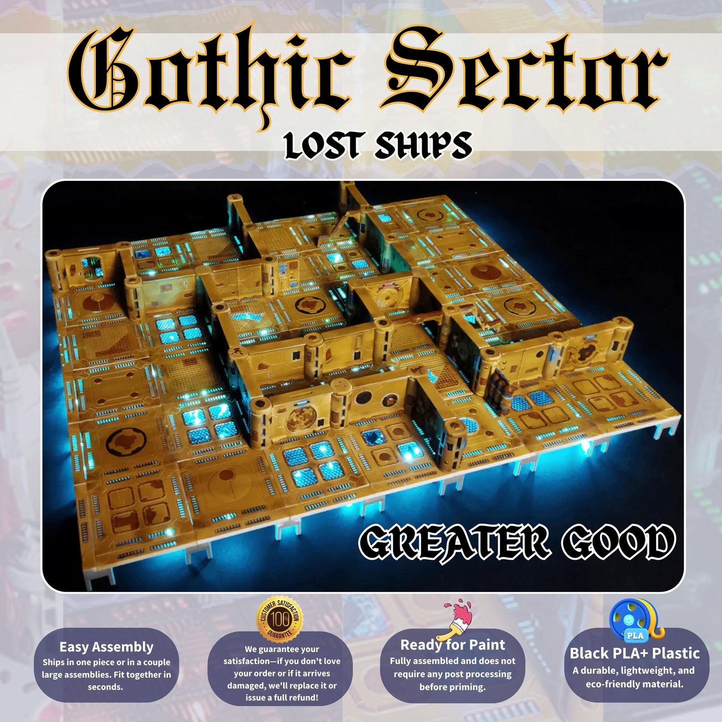 Modular Sci Fi Terrain: Kill Team Boarding Action, 28mm Wargames