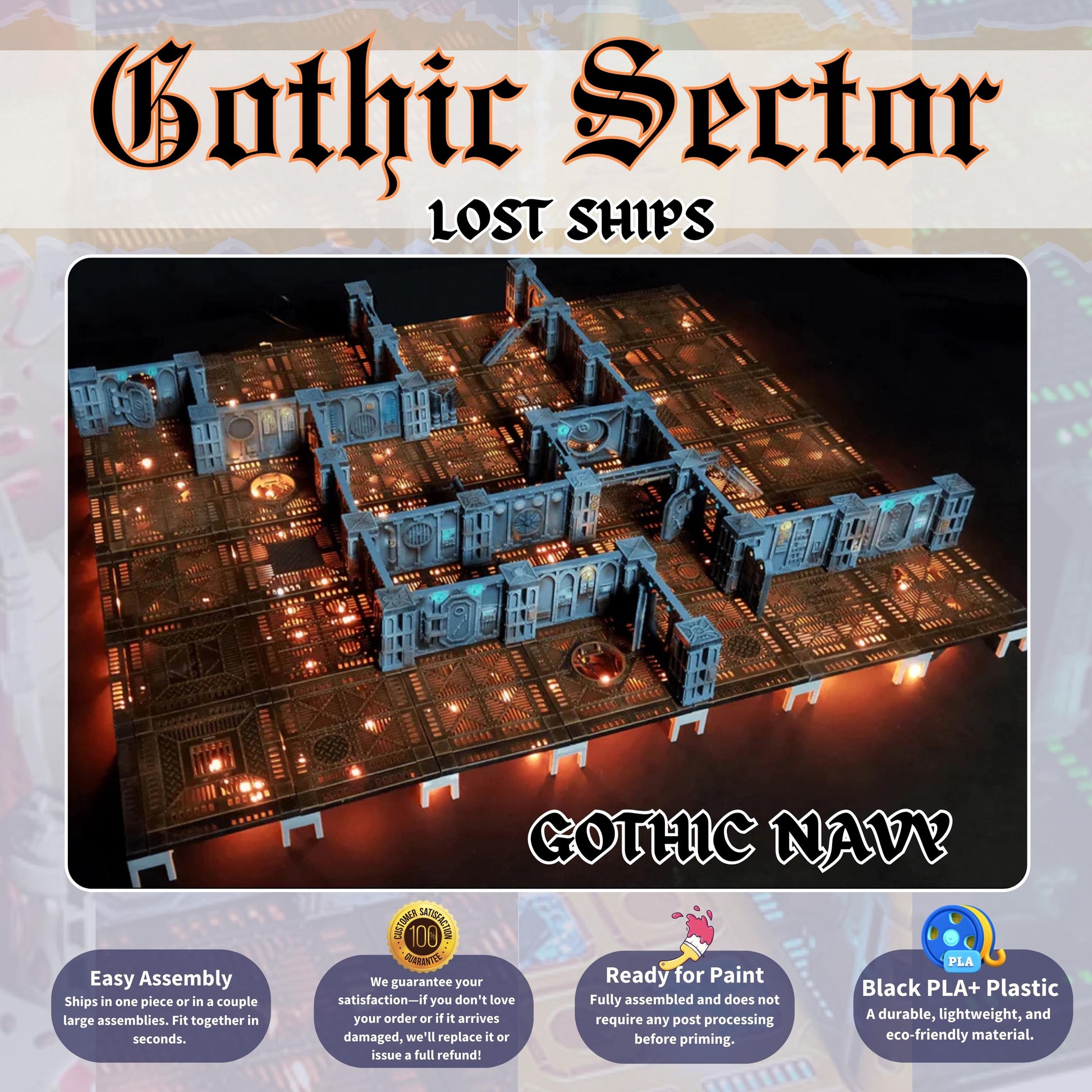 Modular Sci Fi Terrain: Kill Team Boarding Action, 28mm Wargames