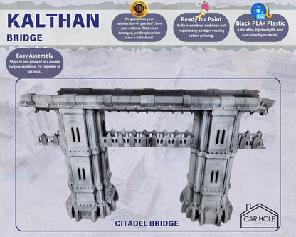 Kalthan Logistic Hub Terrain – Gothic Sci-Fi Modular Structures for Tabletop Wargaming, RPGs & Miniature Battles | Citadel Bridge