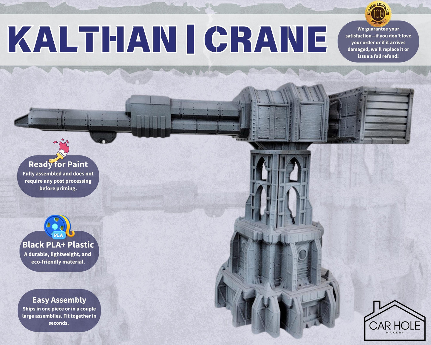 Gothic Sci-Fi Crane: Modular Terrain for Tabletop Wargaming