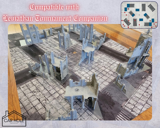 Gothic Cathedral Terrain Set: 28mm Modular Buildings & Scatter