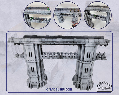 Kalthan Logistic Hub Terrain – Gothic Sci-Fi Modular Structures for Tabletop Wargaming, RPGs & Miniature Battles | Citadel Bridge