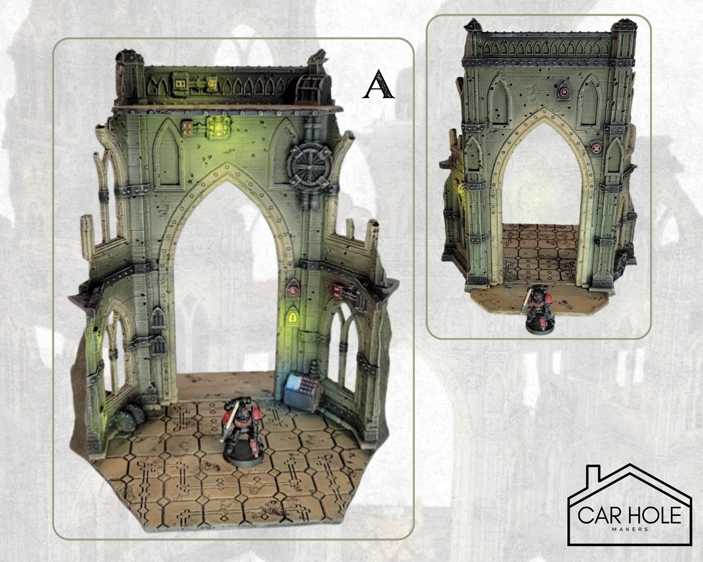 Gothic Sci-Fi Terrain: Modular Cathedral Ruins - 28mm Wargames