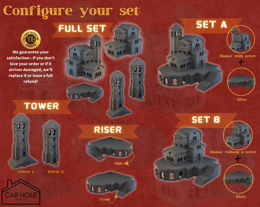 Stonevale Villa Manor 1: Gothic RPG Terrain for 28mm Wargames