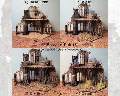 Gothic Sci-Fi Terrain: Modular Cathedral Ruins - 28mm Wargames