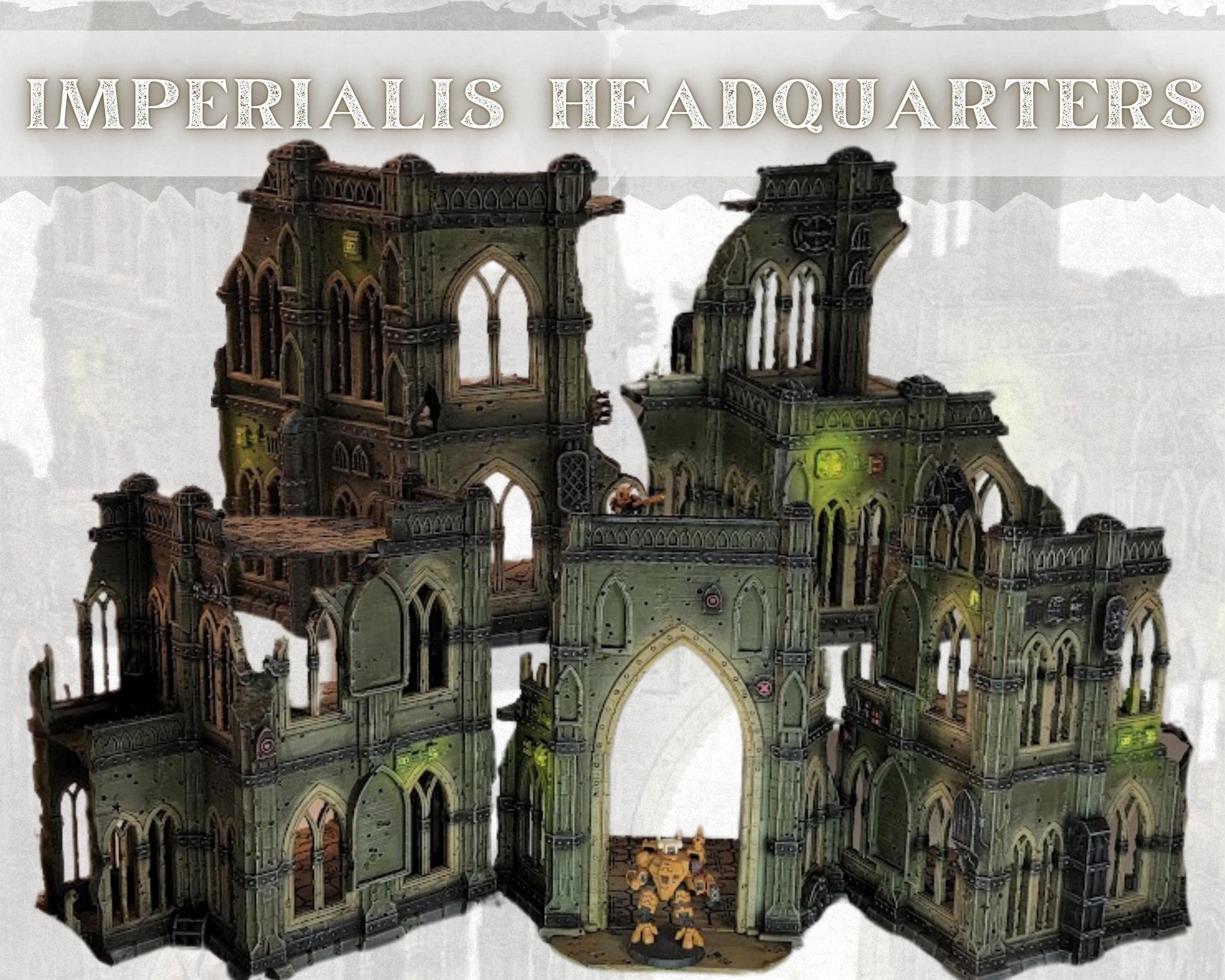 Gothic Sci-Fi Terrain: Modular Cathedral Ruins - 28mm Wargames