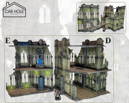 Gothic Sci-Fi Terrain: Modular Cathedral Ruins - 28mm Wargames