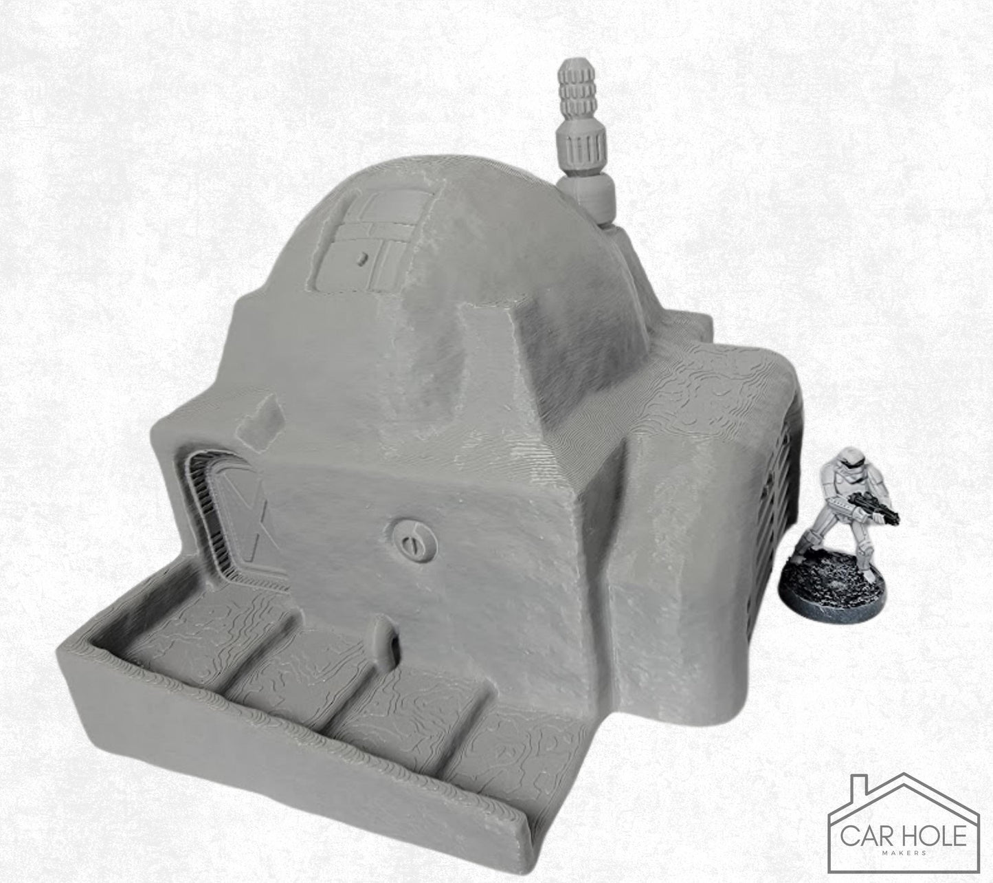 Desert Sci-Fi Outpost Terrain, Tatooine-Inspired 28mm Tabletop Scenery for RPG & Wargames