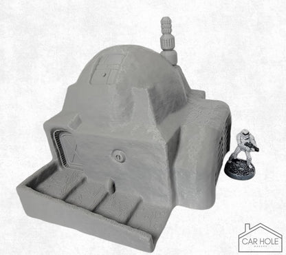 Desert Sci-Fi Outpost Terrain, Tatooine-Inspired 28mm Tabletop Scenery for RPG & Wargames
