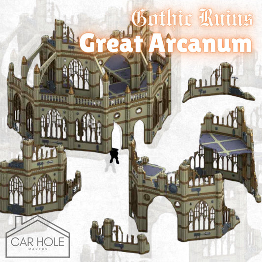 Gothic Ruins Terrain Set: 28mm Wargames Scenery