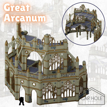 Gothic Ruins Terrain Set: 28mm Wargames Scenery