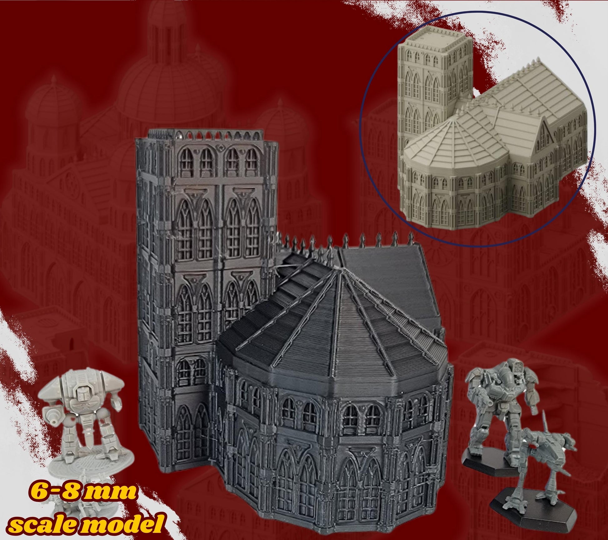 Imperial Sanctum District – 6–8mm Gothic City Terrain for Epic Sci-Fi Wargames & Titan Battles