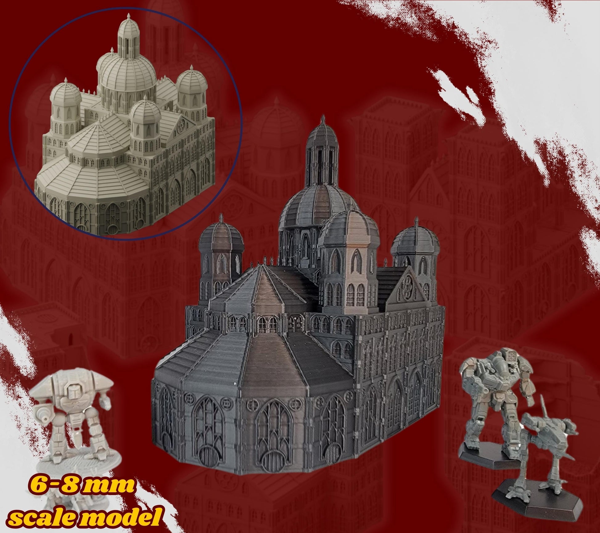 Imperial Sanctum District – 6–8mm Gothic City Terrain for Epic Sci-Fi Wargames & Titan Battles
