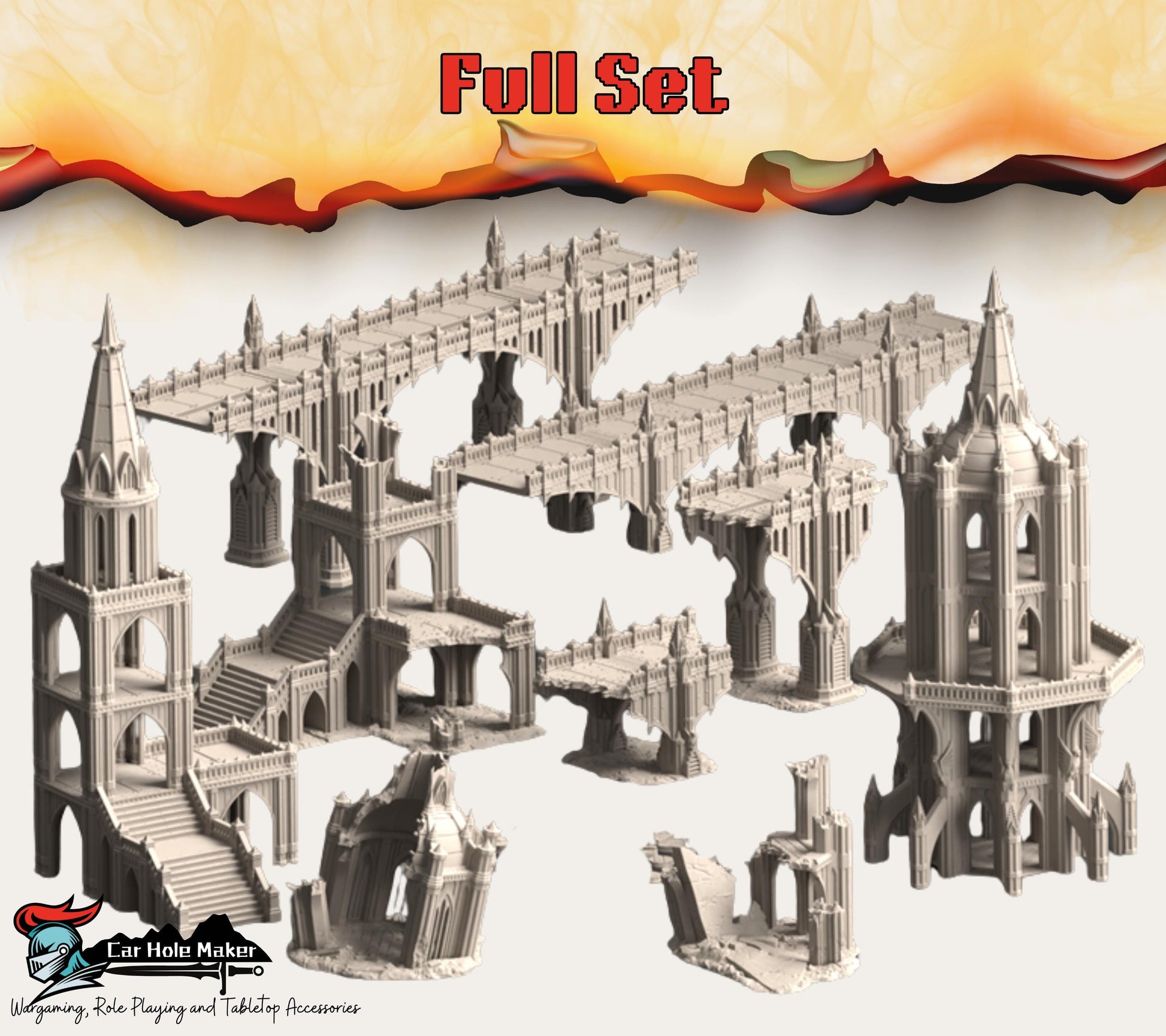 Vertex Tertius: Hive Crossroad – Modular Gothic Skybridge Terrain for 28mm-32mm Wargames & Grimdark Battles