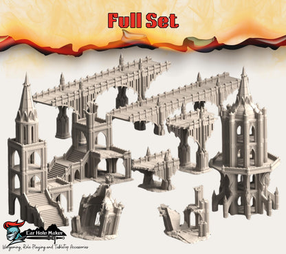 Vertex Tertius: Hive Crossroad – Modular Gothic Skybridge Terrain for 28mm-32mm Wargames & Grimdark Battles