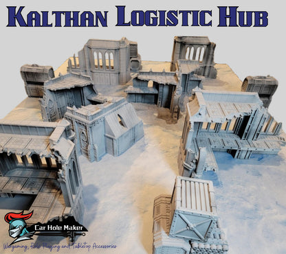 Kalthan Logistic Hub – Modular Sci-Fi Ruins & Industrial Terrain for 28mm-32mm Wargaming and Competitive Play