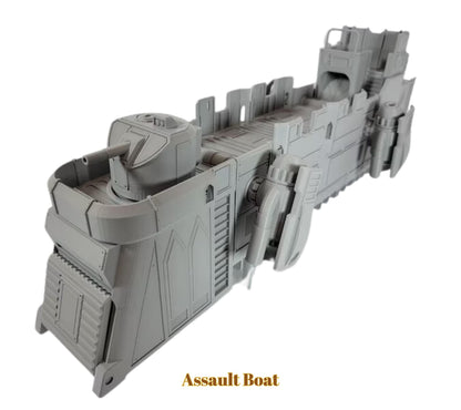 Gun Boat Cargo Tug Terrain. Floating Scenery 40k Inquisitor Cutter Marine Assault Ship. Skirmish tabletop games for docks in big cities.