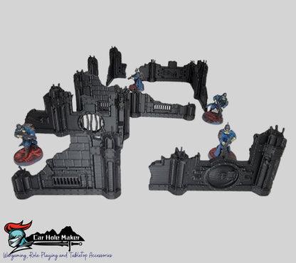 Gothic Sector Competitive Terrain – 28mm-32mm Modular Ruins for Tournament Wargaming & Skirmish Play