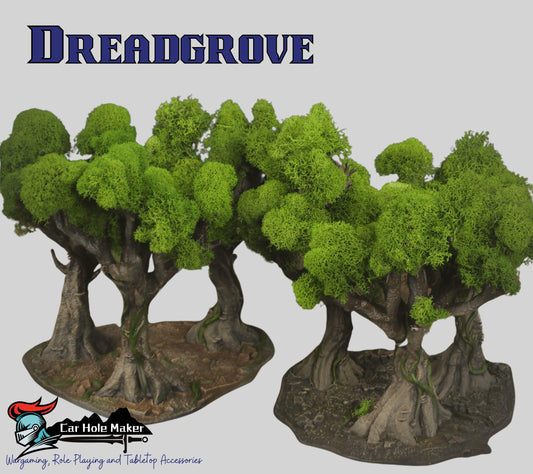 Dreadgrove Forest Terrain – Unpainted 28mm-32mm Tree Scenery for Fantasy Wargames & RPG Battlefields