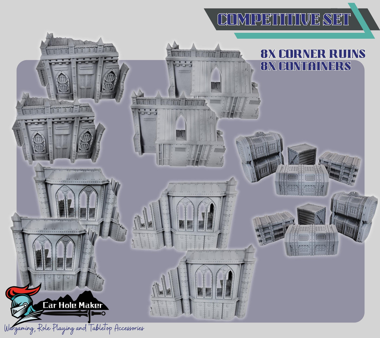 Kalthan Logistic Hub – Modular Sci-Fi Ruins & Industrial Terrain for 28mm-32mm Wargaming and Competitive Play