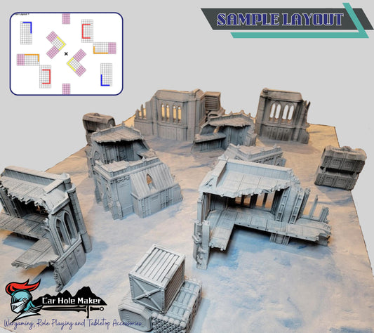 Kalthan Logistic Hub – Modular Sci-Fi Ruins & Industrial Terrain for 28mm-32mm Wargaming and Competitive Play