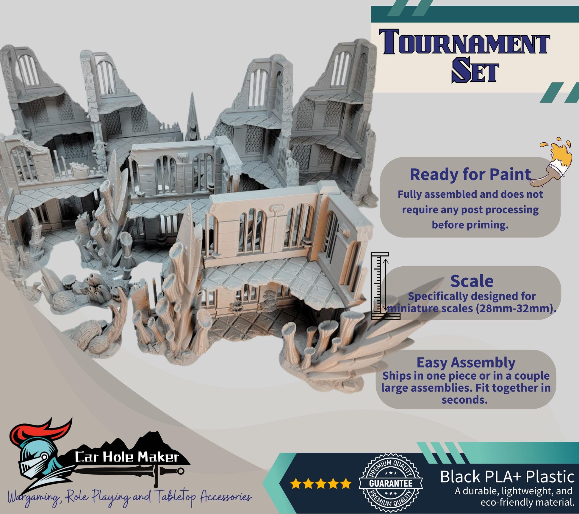 Full Hive Infestation Terrain Set – Alien Ruins & Scatter for Competitive Play, 28mm-32mm Wargames