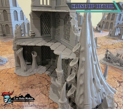 Full Hive Infestation Terrain Set – Alien Ruins & Scatter for Competitive Play, 28mm-32mm Wargames