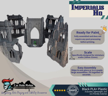 Gothic Sci-Fi Terrain: Modular Cathedral Ruins - 28mm Wargames