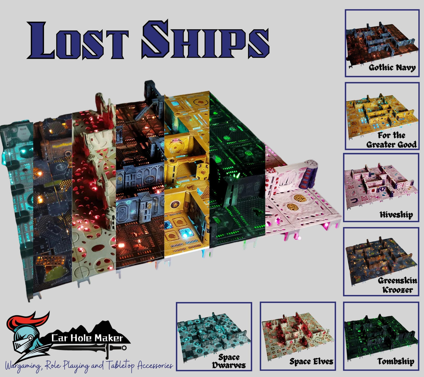 Modular Sci-Fi Terrain – Lost Ships, Kill Team Boarding Action (28mm-32mm)