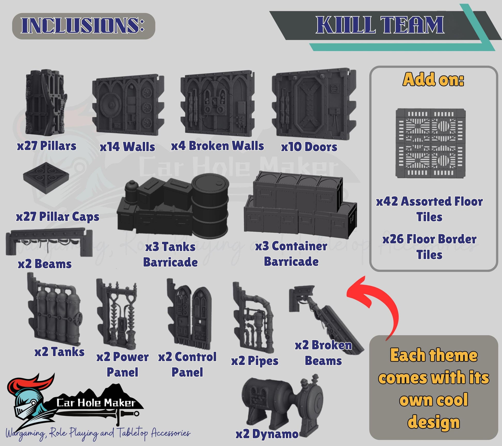 Modular Sci-Fi Terrain – Lost Ships, Kill Team Boarding Action (28mm-32mm)