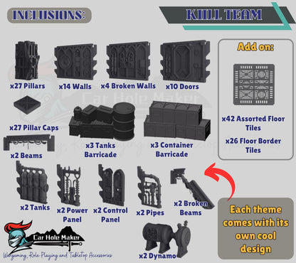 Modular Sci-Fi Terrain – Lost Ships, Kill Team Boarding Action (28mm-32mm)