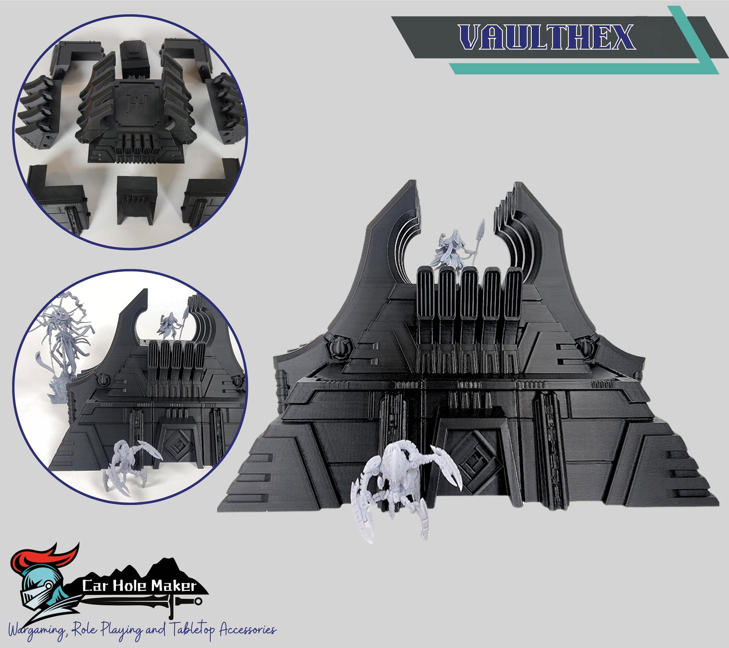 3D Printed Sci-Fi Necropolis Terrain Set – Ancient Pyramid Monoliths for 28mm–32mm Tabletop Wargames