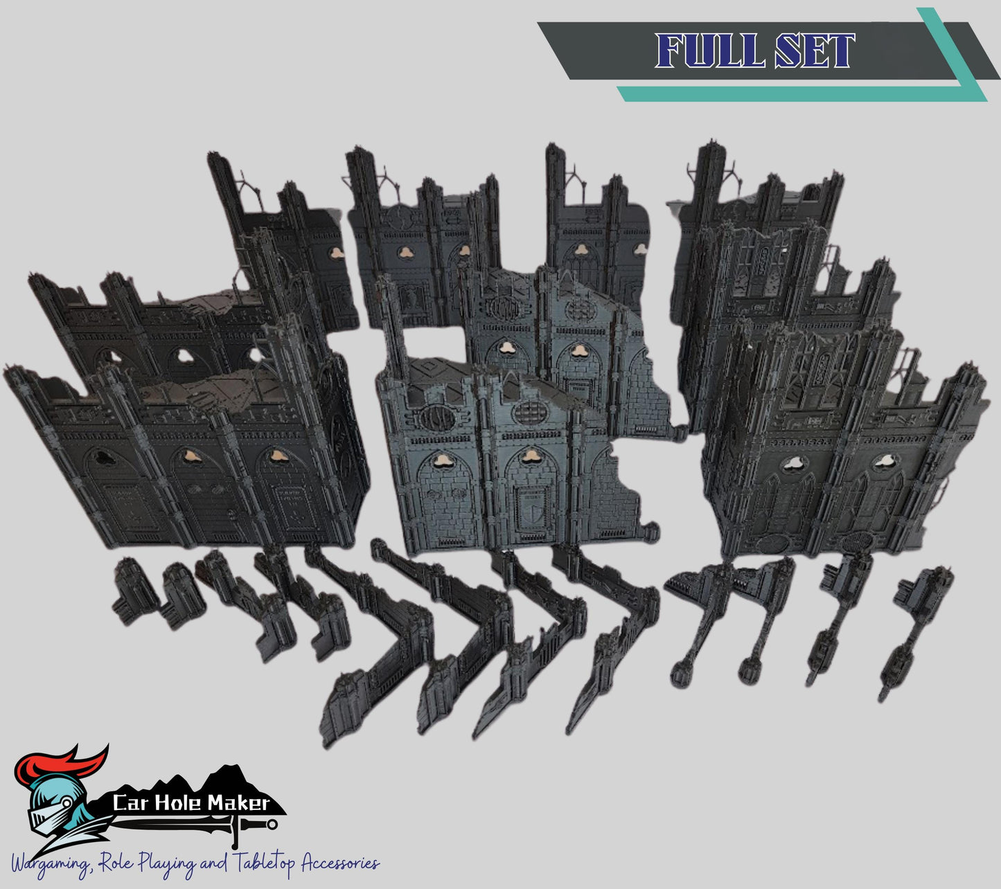 Gothic Sector Competitive Terrain – 28mm-32mm Modular Ruins for Tournament Wargaming & Skirmish Play