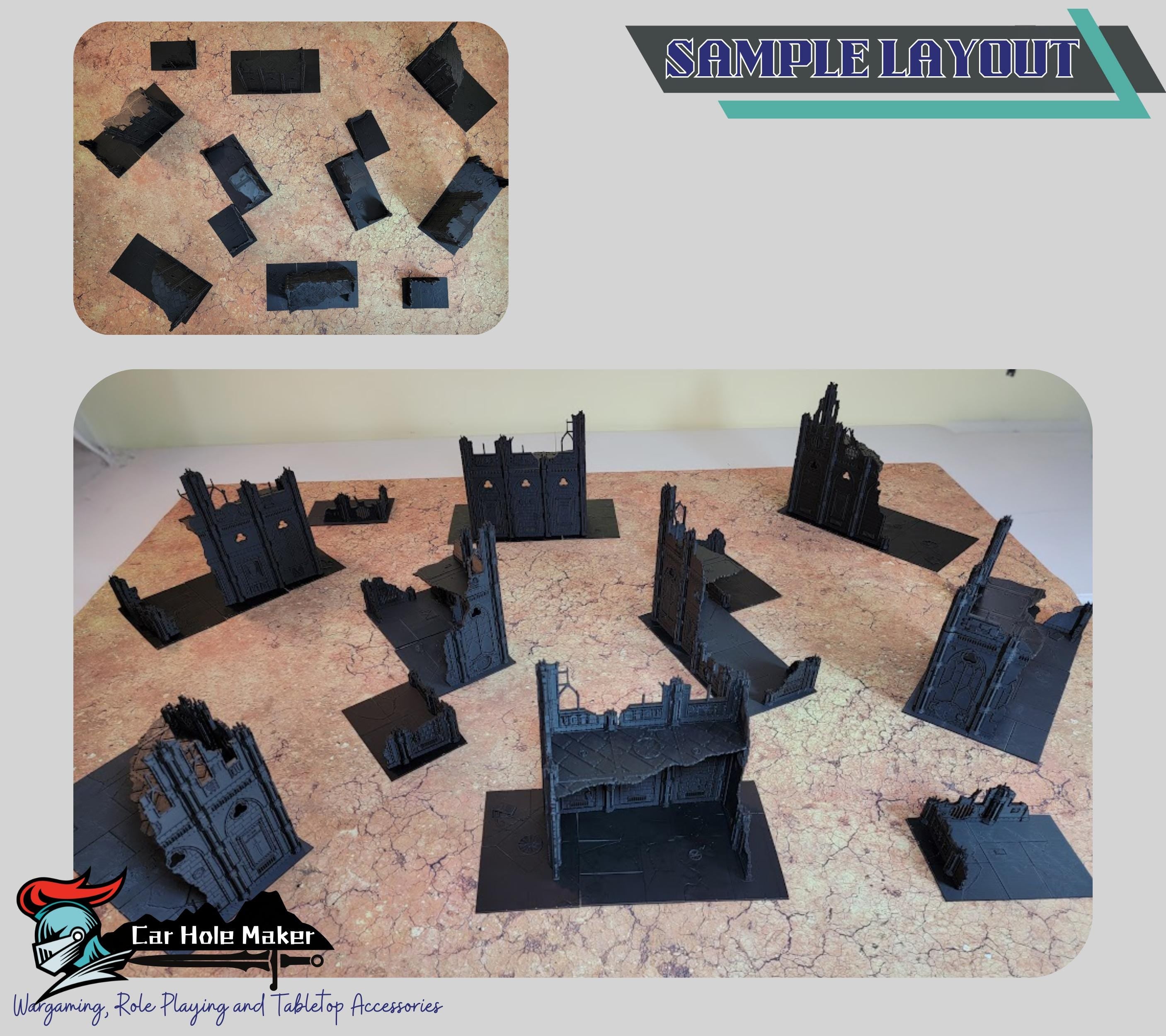 ruinページ Gothic Sector Competitive Terrain – 28mm-32mm Modular Ruins for